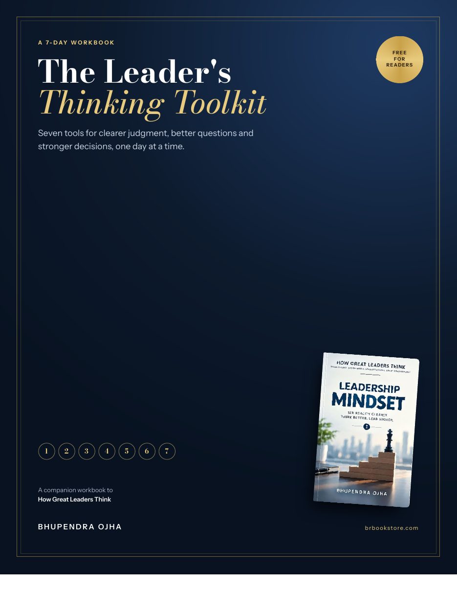 Cover of the free workbook The Leader's Thinking Toolkit